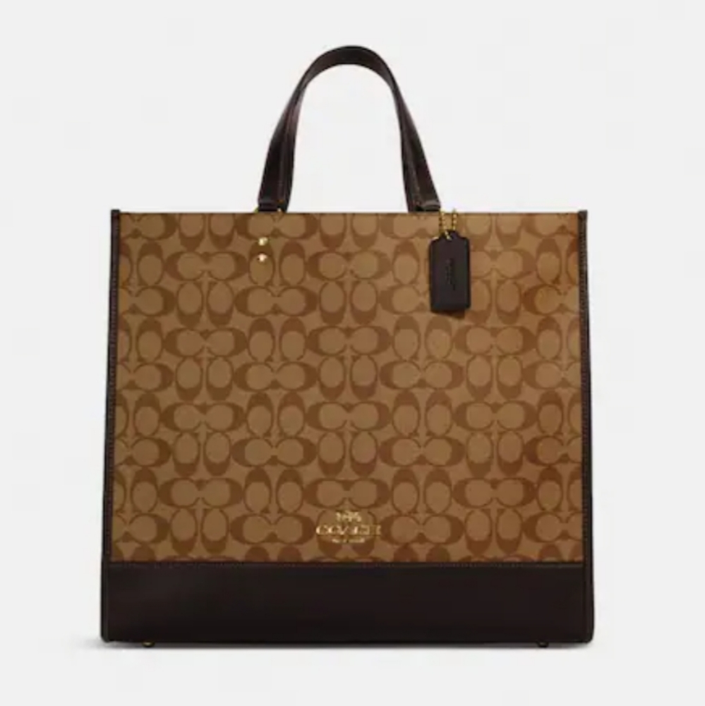 Dempsey Tote 40 In Blocked Signature Canvas